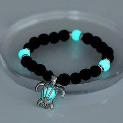 Turtle Pendant Bracelet With Luminous Beads
