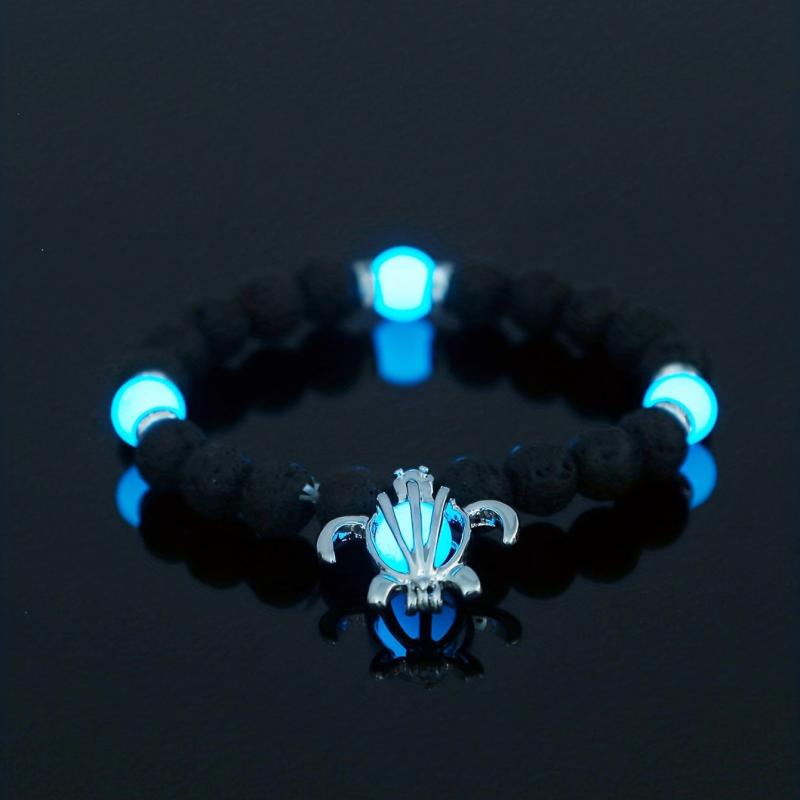 Turtle Pendant Bracelet With Luminous Beads