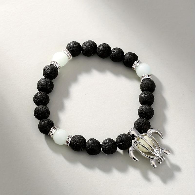 Turtle Pendant Bracelet With Luminous Beads