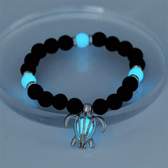 Turtle Pendant Bracelet With Luminous Beads