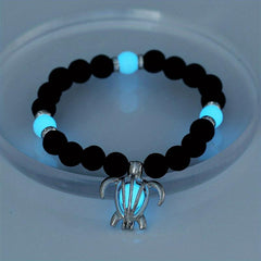 Turtle Pendant Bracelet With Luminous Beads