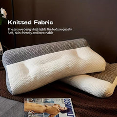Knitted Fabric Neck Pillow for Neck Pain Relief & Spine Alignment