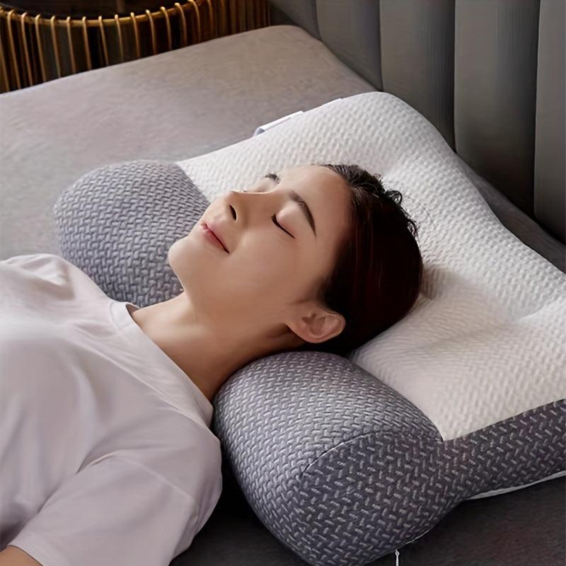Knitted Fabric Neck Pillow for Neck Pain Relief & Spine Alignment
