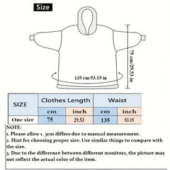 Kids Oversized Hoodie Blanket Sherpa Fleece Warm Wearable Sweatshirt