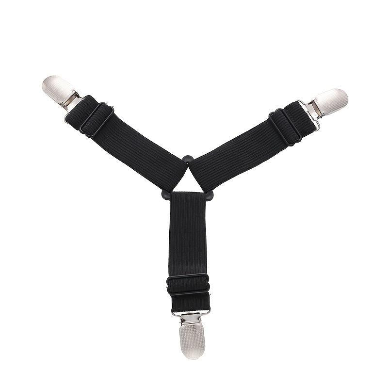 4pcs Triangle Bed Sheet Fixers Elastic Sofa Sheet Fixing Clips