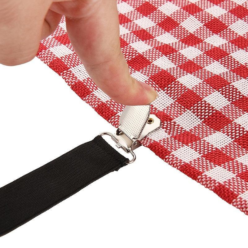4pcs Triangle Bed Sheet Fixers Elastic Sofa Sheet Fixing Clips