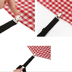 4pcs Triangle Bed Sheet Fixers Elastic Sofa Sheet Fixing Clips