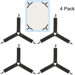 4pcs Triangle Bed Sheet Fixers Elastic Sofa Sheet Fixing Clips