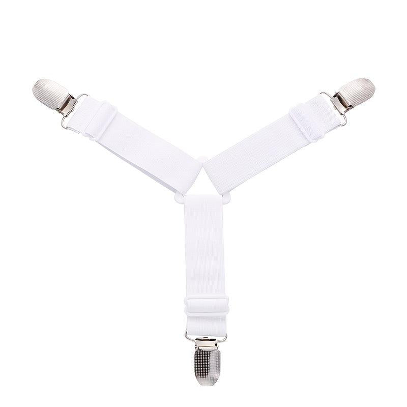 4pcs Triangle Bed Sheet Fixers Elastic Sofa Sheet Fixing Clips