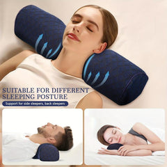 Ergonomic Cervical Neck Pillow Memory Foam Bolster Pillow