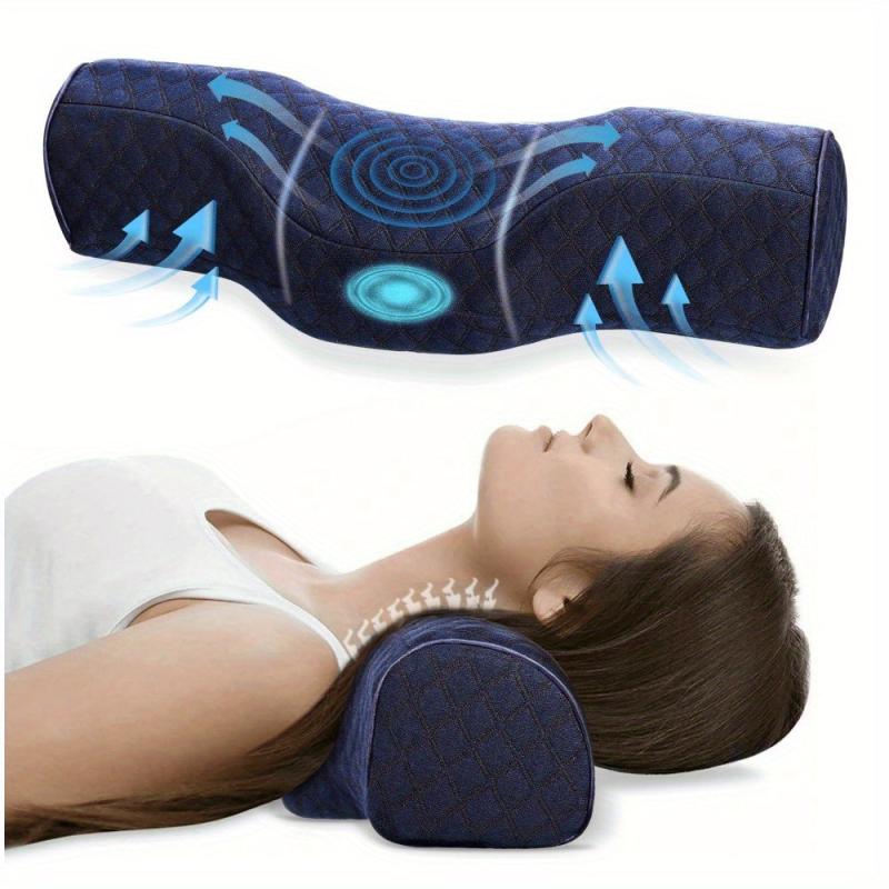 Ergonomic Cervical Neck Pillow Memory Foam Bolster Pillow