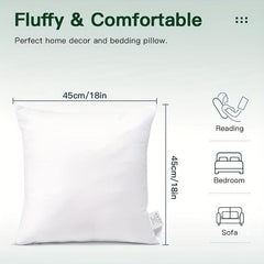 2pcs Square Sofa Pillow Insert Decorative Pillow Insert for Bedroom Dorm Room