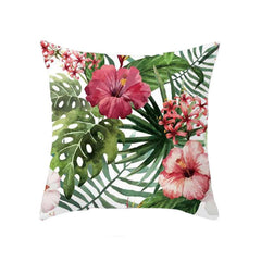 Green Plants Print Throw Pillow Case Flower Cushion Cover Home Decor