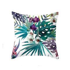 Green Plants Print Throw Pillow Case Flower Cushion Cover Home Decor