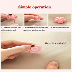 8pcs Rose Pattern Quilt Fixers Bed Sheet Quilt Anti-slip Safety Clips