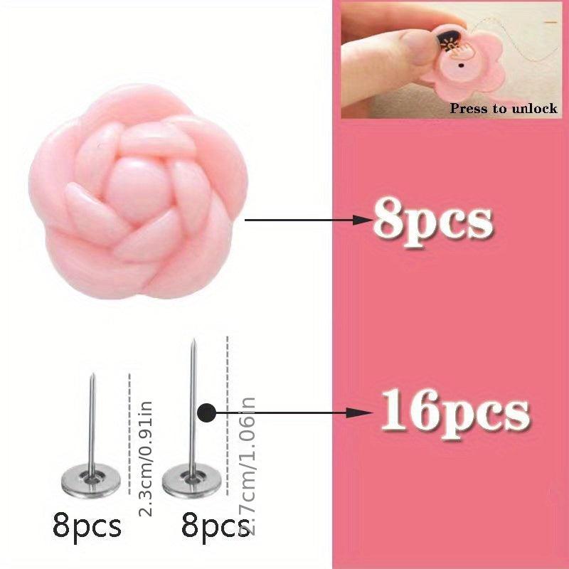 8pcs Rose Pattern Quilt Fixers Bed Sheet Quilt Anti-slip Safety Clips