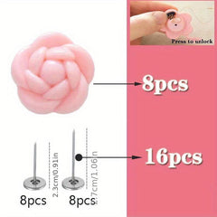 8pcs Rose Pattern Quilt Fixers Bed Sheet Quilt Anti-slip Safety Clips