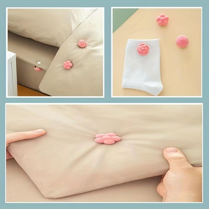 8pcs Rose Pattern Quilt Fixers Bed Sheet Quilt Anti-slip Safety Clips