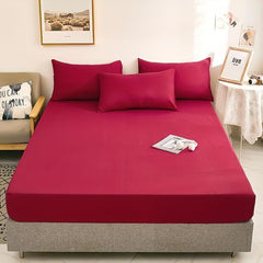3pc Solid Brushed Fitted Sheet Set Soft Breathable Bedding w/ Deep Pocket