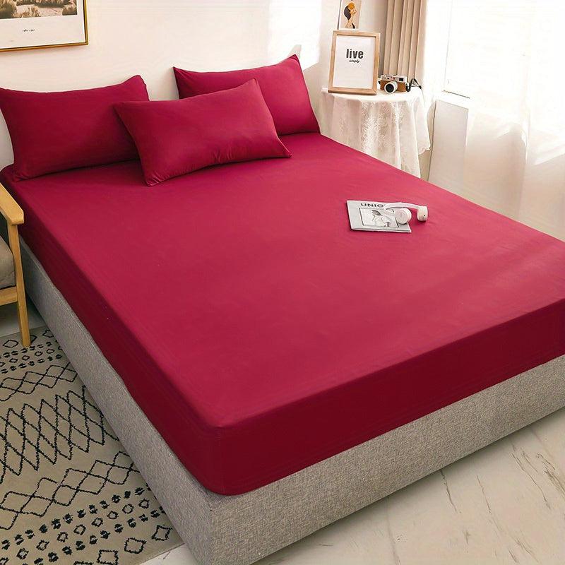 3pc Solid Brushed Fitted Sheet Set Soft Breathable Bedding w/ Deep Pocket