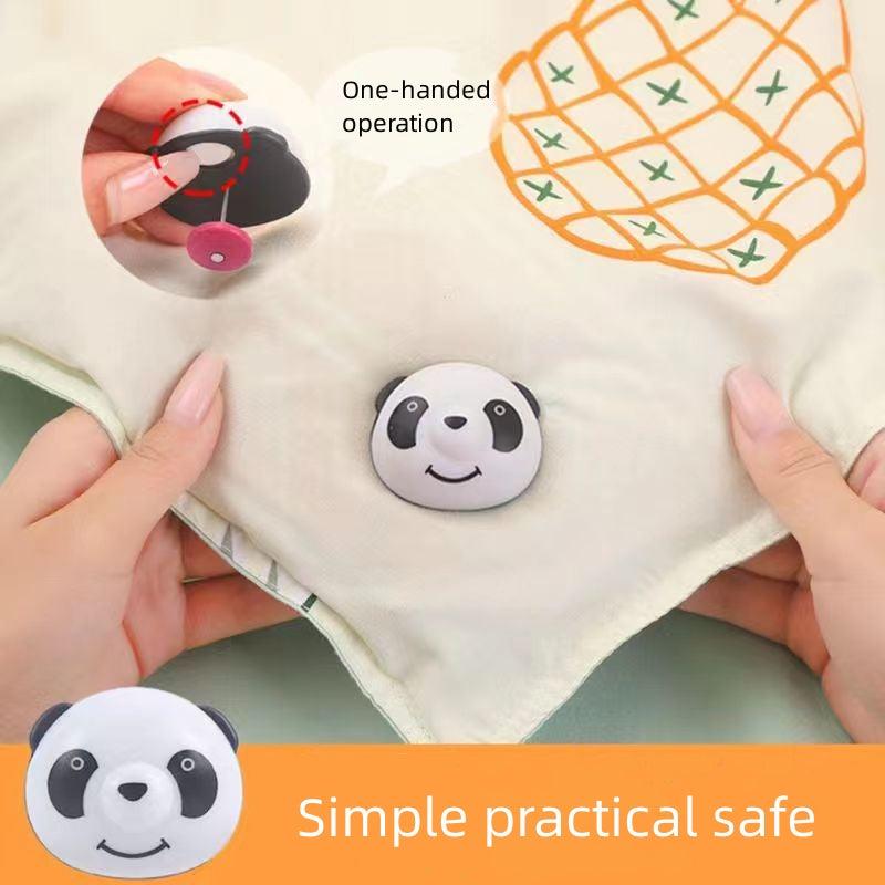 8pcs Quilt Sheet Panda Rose Clips Anti-slip Fixing Buckles