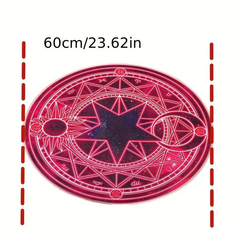 Anime Cloakroom Mat Absorbent Non Slip Soft for Chairs Fitness 23.62in Round