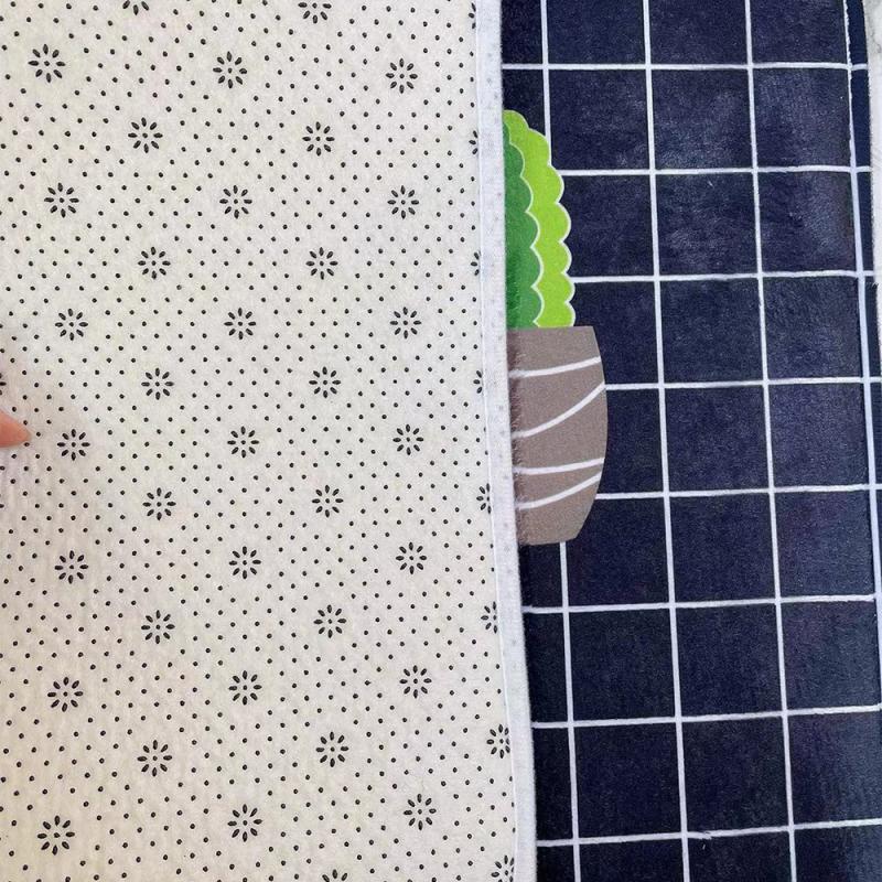 Cactus Pattern Floor Mat Soft Non-slip Bath Rug