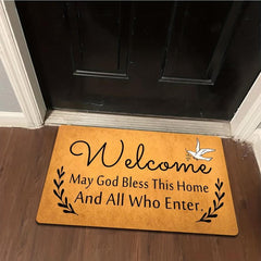 Dirt Resistant Welcome Doormat Low Pile Indoor Outdoor Entrance Mat