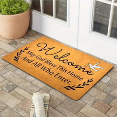Dirt Resistant Welcome Doormat Low Pile Indoor Outdoor Entrance Mat