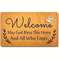 Dirt Resistant Welcome Doormat Low Pile Indoor Outdoor Entrance Mat