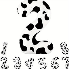 1pc Cow Print Number Balloons 40 Inch Big Cow Number Birthday Balloons