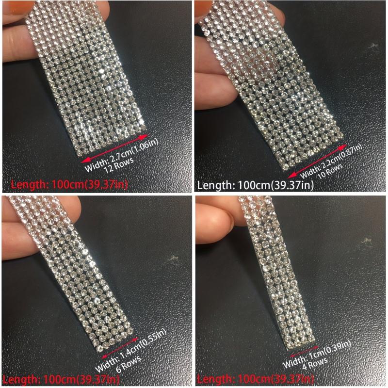 Self Adhesive Rhinestones Ribbon Roll 2mm Gemstones DIY Craft Wedding Party