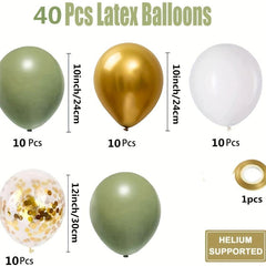 40 Olive Green Avocado Green Latex Balloons 25 30 Confetti Party Balloons
