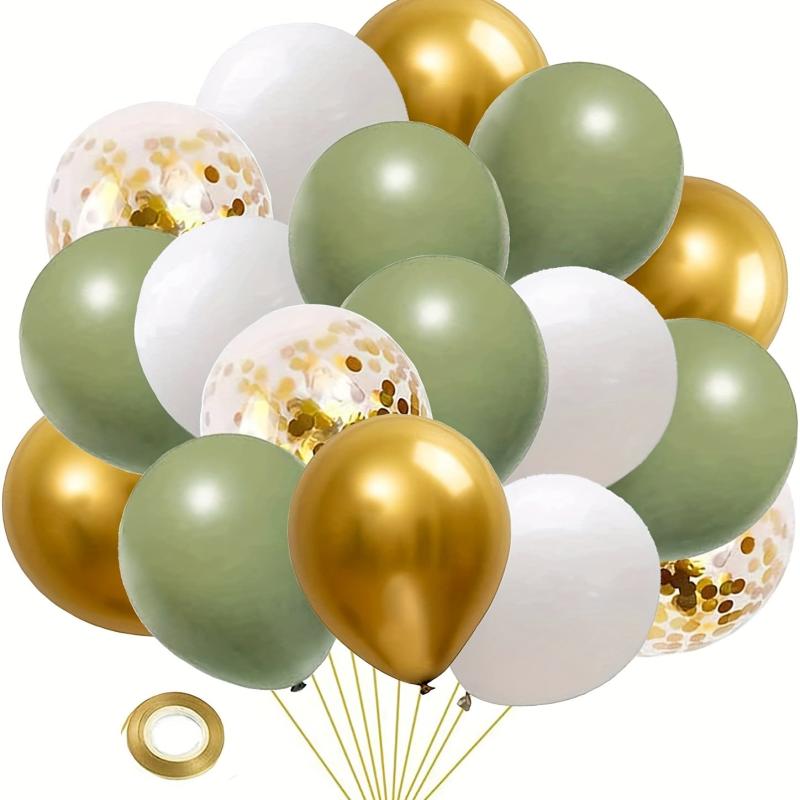 40 Olive Green Avocado Green Latex Balloons 25 30 Confetti Party Balloons