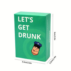 Let's Get Drunk Fun Party Game Card for Gatherings Creative Small Gift