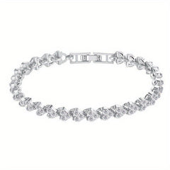 Heart Rhinestone Love Bracelet Women Girls Jewelry