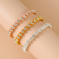 Heart Rhinestone Love Bracelet Women Girls Jewelry