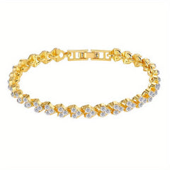 Heart Rhinestone Love Bracelet Women Girls Jewelry