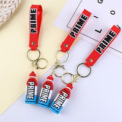 Pvc Soft Plastic Beverage Bottle Doll Key Chain Car Keychain