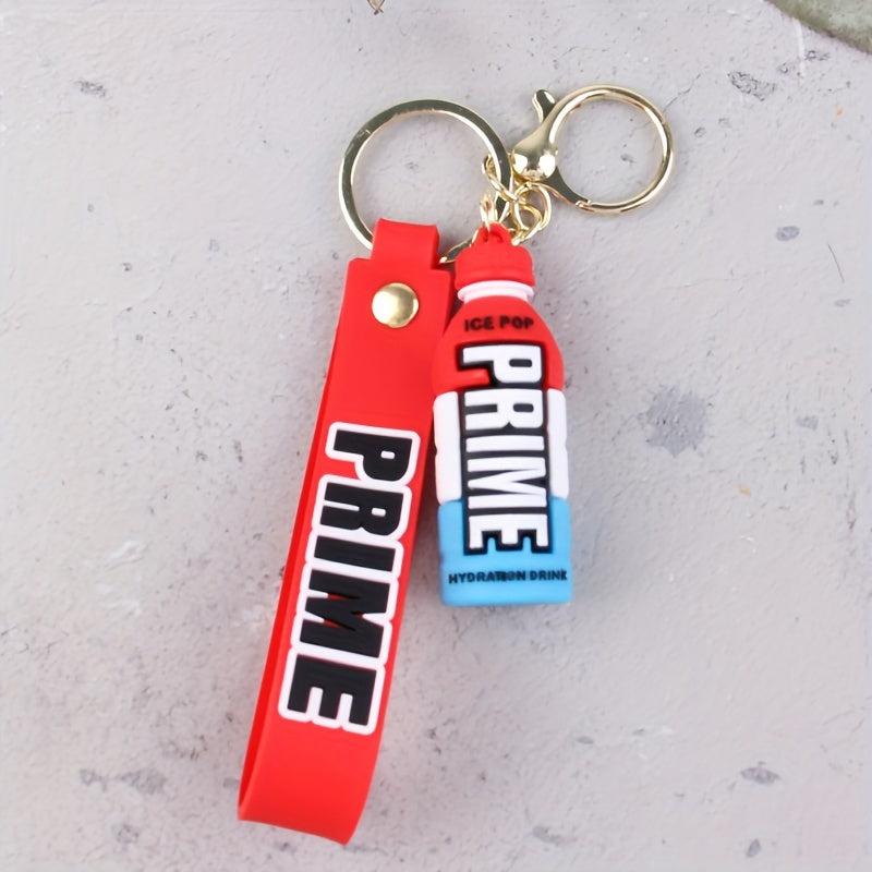 Pvc Soft Plastic Beverage Bottle Doll Key Chain Car Keychain