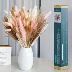 50pcs Dried Pampas Grass Decor Fluffy Long Lasting Bouquet