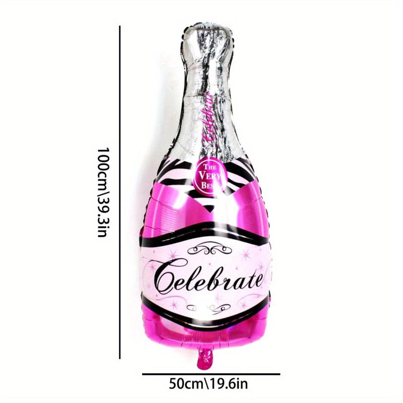 Large Champagne Bottle Wine Glass Aluminum Film Balloon Party Decoration