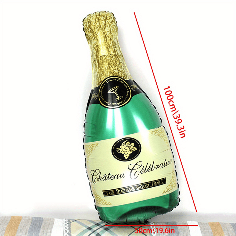 Large Champagne Bottle Wine Glass Aluminum Film Balloon Party Decoration