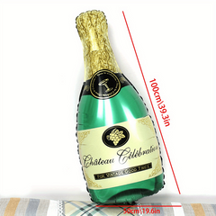 Large Champagne Bottle Wine Glass Aluminum Film Balloon Party Decoration