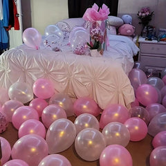 24pcs Pink & Latex Balloons Pink Confetti Balloons Party Decorations