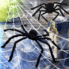 35-43in Plush Spider for Halloween Parties Scary Terror Home Decor
