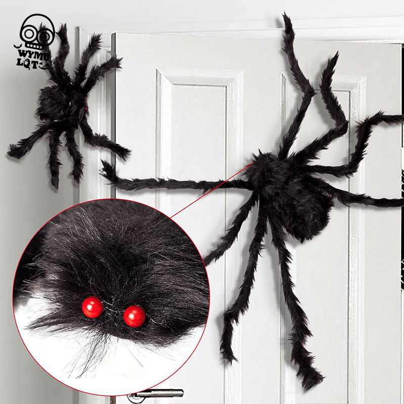35-43in Plush Spider for Halloween Parties Scary Terror Home Decor