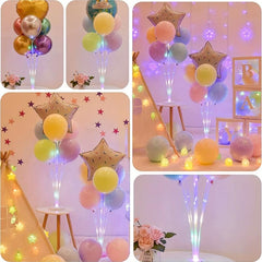 Luminous Balloon Column Stand Kit Table Centrepiece Decoration