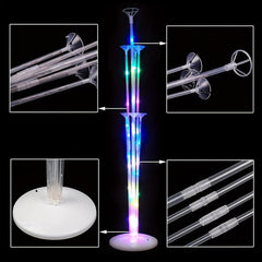 Luminous Balloon Column Stand Kit Table Centrepiece Decoration