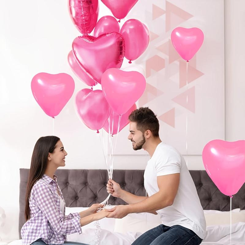 10pcs Heart Balloon Red Pink Latex Love Proposal Wedding Party Supplies